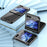 For Samsung Galaxy Z Flip5 5G Shockproof Hard PC Cover Electroplating Phone Protective Case Built-In Glass Film - Black - 3