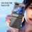For Samsung Galaxy Z Flip5 5G Shockproof Hard PC Cover Electroplating Phone Protective Case Built-In Glass Film - Black - 5