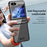 For Samsung Galaxy Z Flip5 5G Shockproof Hard PC Cover Electroplating Phone Protective Case Built-In Glass Film - Black - 6