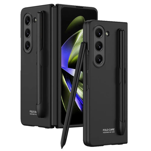 GKK Phone Case for Samsung Galaxy Z Fold5 5G Hard PC Ultra Thin Protective Cover with Pen Slot - Black - 1