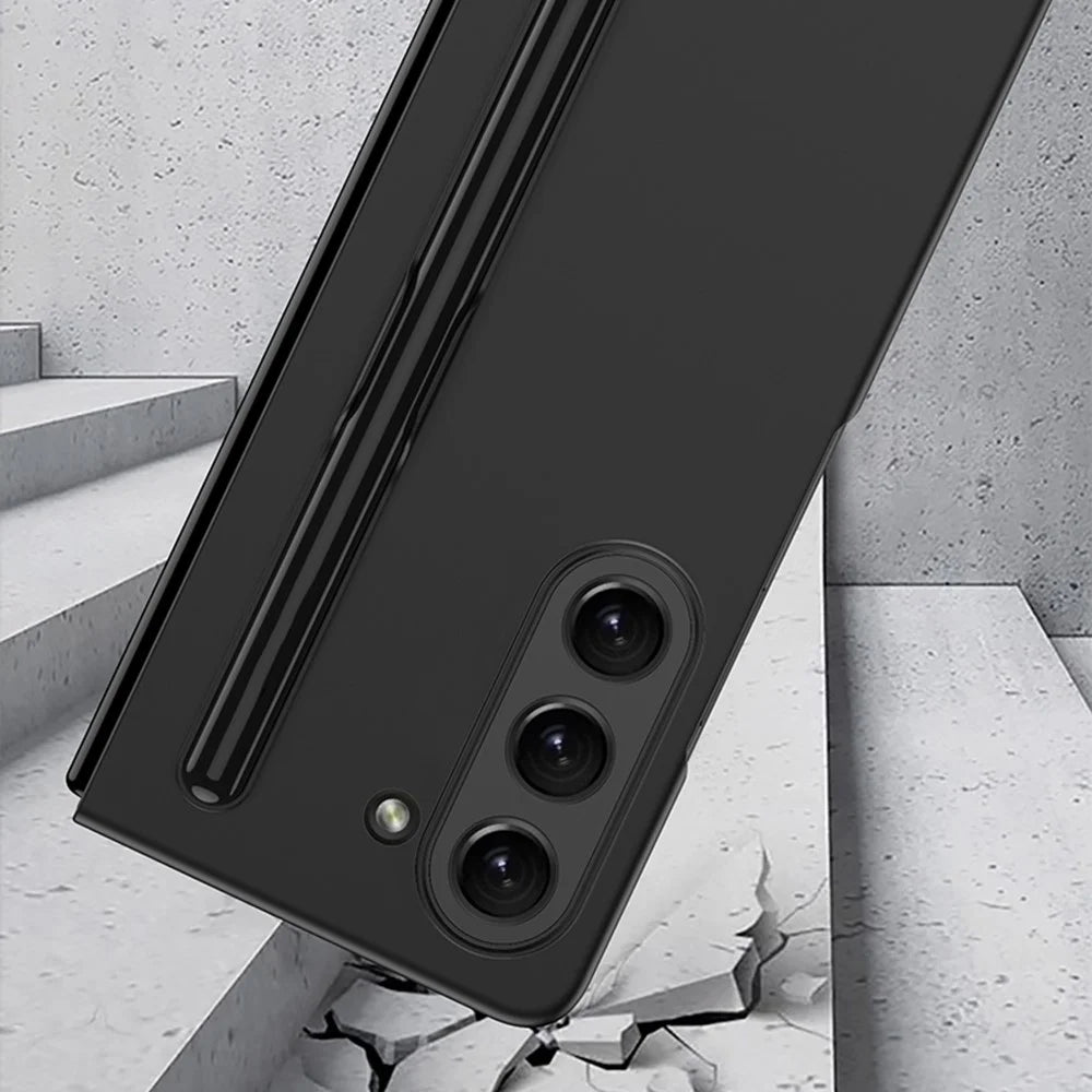 GKK Phone Case for Samsung Galaxy Z Fold5 5G Hard PC Ultra Thin Protective Cover with Pen Slot - Black - 3