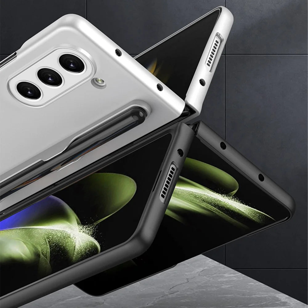 GKK Phone Case for Samsung Galaxy Z Fold5 5G Hard PC Ultra Thin Protective Cover with Pen Slot - Black - 5