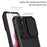 For Samsung Galaxy S20 FE 4G / FE 5G / Lite / FE 2022 Slide Camera Lid Back Cover Kickstand PC+TPU Phone Case - Black - 5
