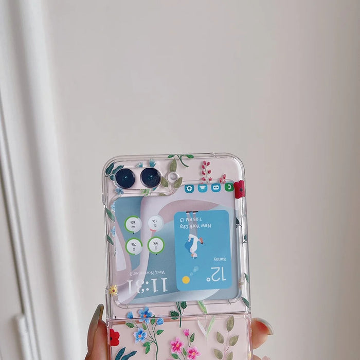 Hard PC Phone Case for Samsung Galaxy Z Flip5 5G Pattern Printing Protective Phone Cover - Z01 - 4
