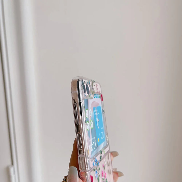 Hard PC Phone Case for Samsung Galaxy Z Flip5 5G Pattern Printing Protective Phone Cover - Z01 - 5