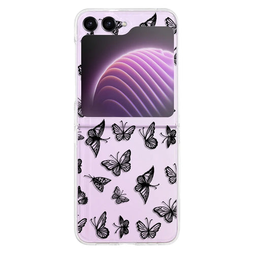 Pattern Printing Phone Case for Samsung Galaxy Z Flip5 5G , Anti-scratch PC Phone Cover - Z40 - 1