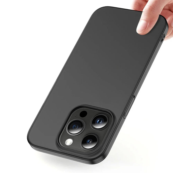 For iPhone 14 Pro Matte Finished Phone Cover Ultra-thin Hard PP Phone Case Anti-Scratch Shell - Transparent Black - 2