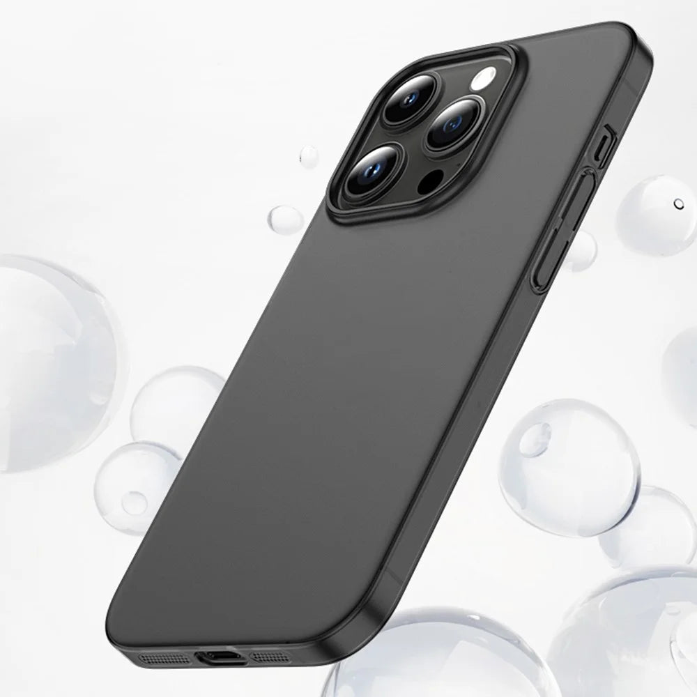 Hard PP Phone Case for iPhone 13 Pro , Matte Finished Phone Cover Ultra-thin Dustproof Shell - Transparent Black - 4