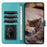 For Samsung Galaxy A53 5G Wallet Phone Cover Imprinted Wall Cats Leather Stand  Phone Case with Strap - Blue - 3