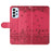 For Samsung Galaxy A33 5G Leather Stand Wallet Phone Cover Imprinted Wall Cats Phone Case with Strap - Red - 4
