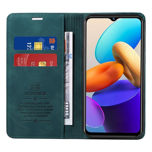 BETOPNICE 003 For vivo Y35 / Y22s 4G / Y22 4G RFID Blocking Cell Phone Cover Leather Wallet Stand Case - Green - 2