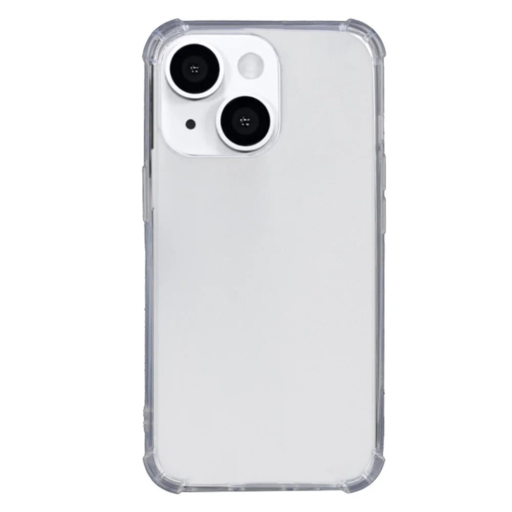 For iPhone 15 Plus TPU Protective Case Transparent Four Corners Drop Resistant Phone Cover - 1