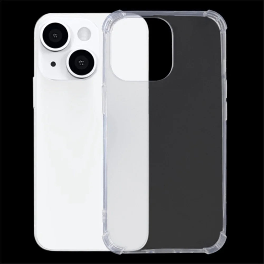 TPU Protective Case for iPhone 15 Transparent Four Corners Drop Resistant Phone Cover - 2