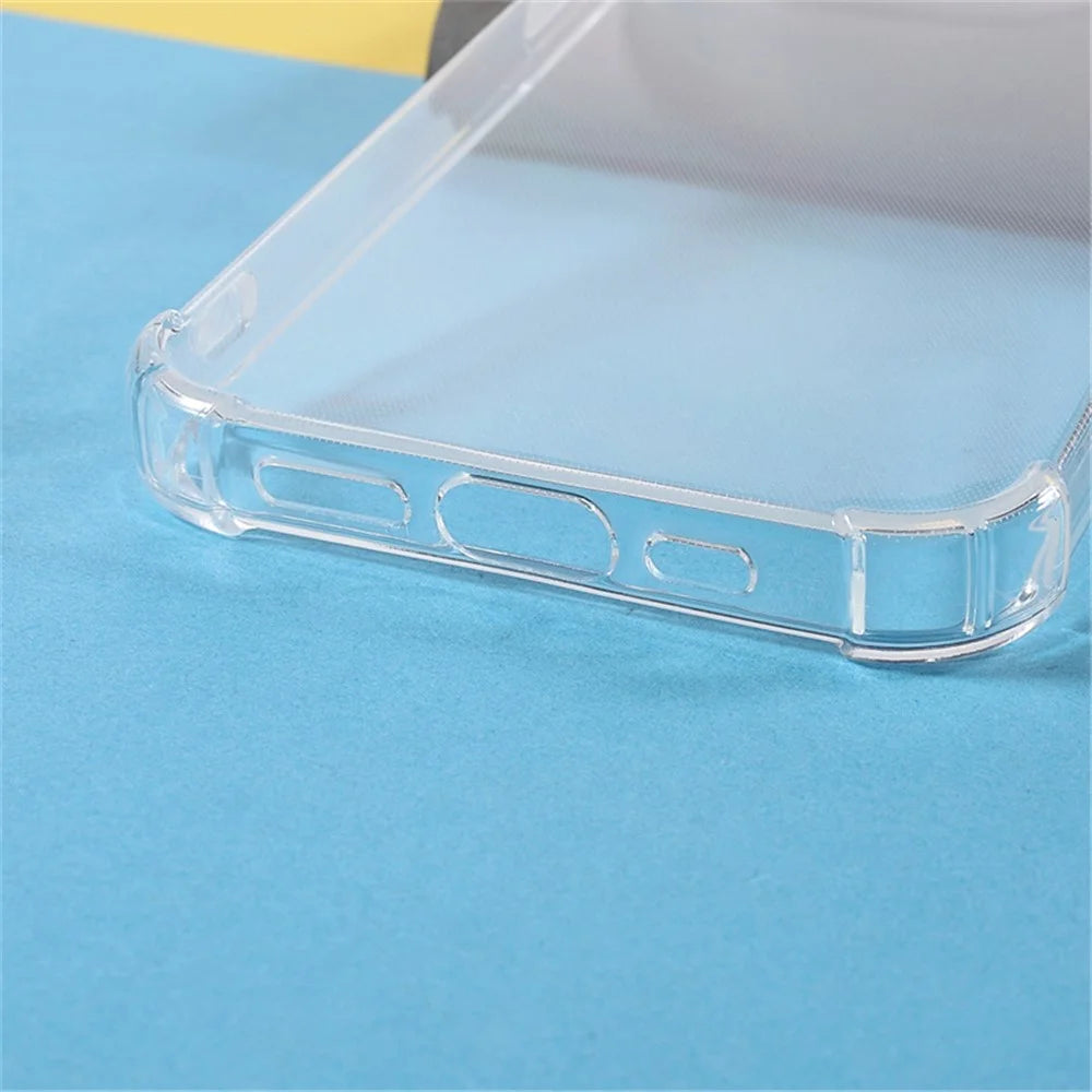 TPU Protective Case for iPhone 15 Transparent Four Corners Drop Resistant Phone Cover - 7