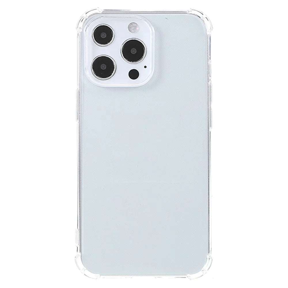 Transparent Shell for iPhone 15 Pro TPU Protective Case Four Corners Drop Resistant Phone Cover - 1