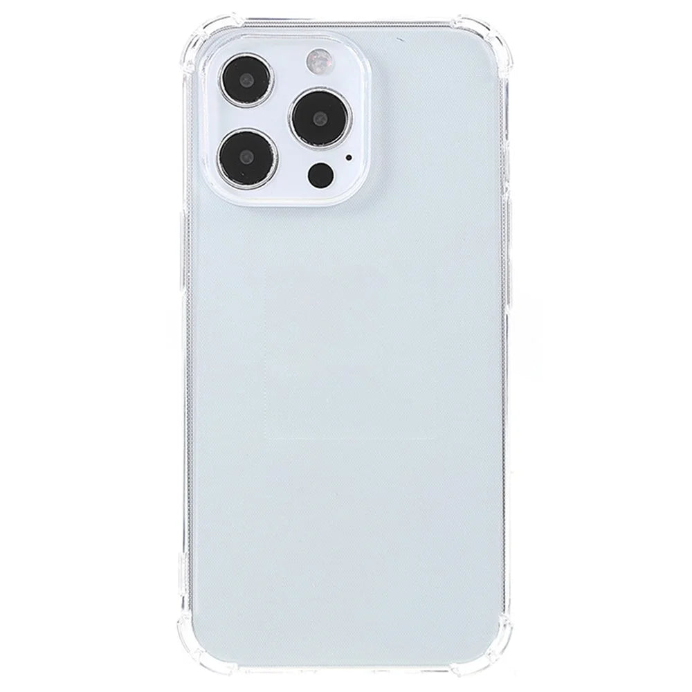 For iPhone 15 Pro Max TPU Case Transparent Four Corners Fall Protection Phone Cover - 1