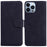 For iPhone 15 Pro Max Anti-Scratch Phone Case Stand PU Leather Wallet Solid Color Mobile Phone Cover - Black - 1