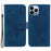 For iPhone 15 Pro Wallet Phone Case Stand Rose Butterfly Imprinted PU Leather Phone Cover - Blue - 1