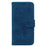 For iPhone 15 Pro Wallet Phone Case Stand Rose Butterfly Imprinted PU Leather Phone Cover - Blue - 6