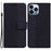 For iPhone 15 Pro Geometry Imprinted PU Leather Wallet Stand Phone Shell Mobile Case - Black - 1