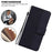 For iPhone 15 Pro Geometry Imprinted PU Leather Wallet Stand Phone Shell Mobile Case - Black - 5