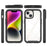 3-in-1 Phone Case for iPhone 15 Plus Full Protection TPU+PC Cover with PET Screen Protector - Black - 5