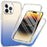 For iPhone 15 Pro Max Gradient PC+TPU Phone Case Anti-scratch Cover with PET Screen Protector - Blue - 1