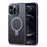 For iPhone 12 / 12 Pro Matte Phone Case Compatible with MagSafe TPU+PC Kickstand Magnetic Cover - Sapphire - 1