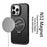 For iPhone 14 Pro Max Matte Magnetic Phone Case TPU+PC Kickstand Cover Compatible with MagSafe - Black - 4