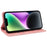 BETOPNICE 003 For iPhone 15 Fully Wrapped PU Leather Cover RFID Blocking Stand Wallet Phone Case - Pink - 3
