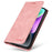 BETOPNICE 003 For iPhone 15 Fully Wrapped PU Leather Cover RFID Blocking Stand Wallet Phone Case - Pink - 6