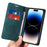 BETOPNICE 003 For iPhone 15 Pro Full Protection Phone Case PU Leather Cover RFID Blocking Stand Wallet Shell - Green - 5