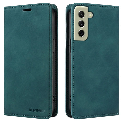 BETOPNICE 003 Anti-drop Phone Case for Samsung Galaxy S21+ 5G RFID Blocking Leather Wallet Stand Cover - Green - 1