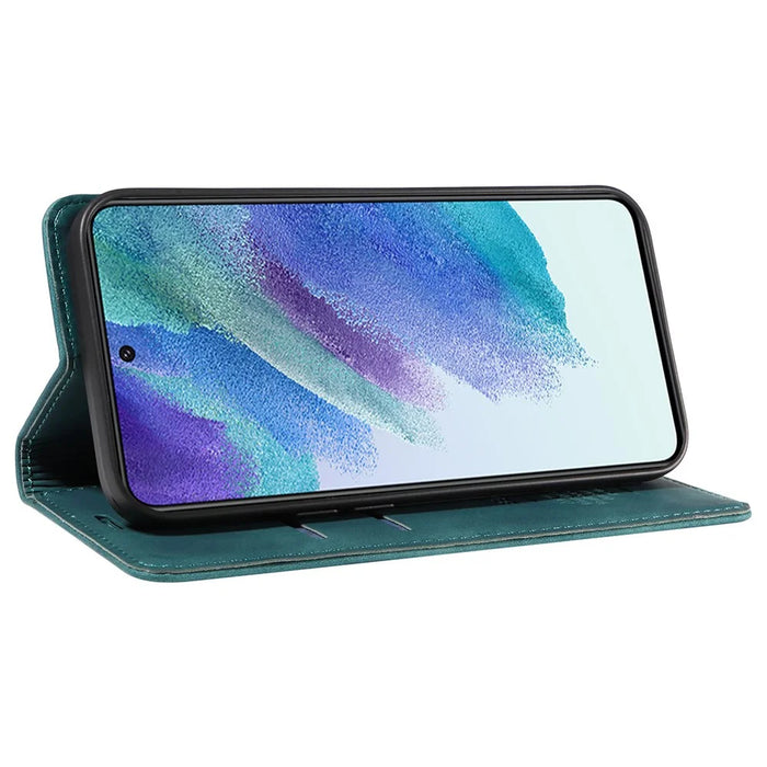 BETOPNICE 003 Anti-drop Phone Case for Samsung Galaxy S21+ 5G RFID Blocking Leather Wallet Stand Cover - Green - 3