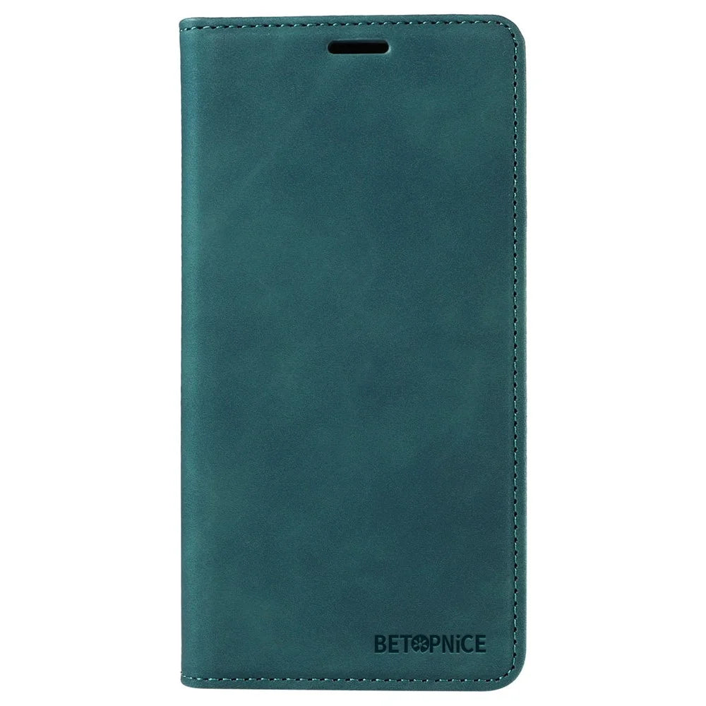 BETOPNICE 003 For Samsung Galaxy S21 Ultra 5G Leather Stand Phone Case RFID Blocking Wallet Cover - Green - 7
