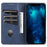 AZNS For iPhone 15 Pro Max PU Leather Wallet Phone Cover Stand Protective Case - Blue - 2