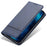 AZNS For iPhone 15 Pro Max PU Leather Wallet Phone Cover Stand Protective Case - Blue - 6