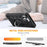 For iPhone 15 Pro Max Anti-Slip PC+ TPU Phone Case Kickstand Shockproof Protective Cover - Black - 4