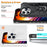 For iPhone 15 Pro Max Anti-Slip PC+ TPU Phone Case Kickstand Shockproof Protective Cover - Black - 6