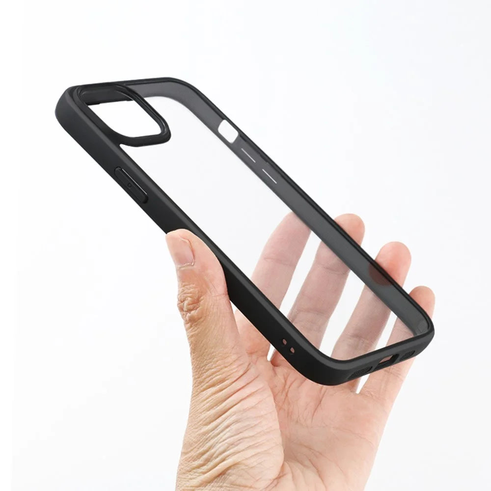 Transparent Phone Cover for iPhone 15 , Anti-scratch PC + TPU Mobile Phone Case - 4