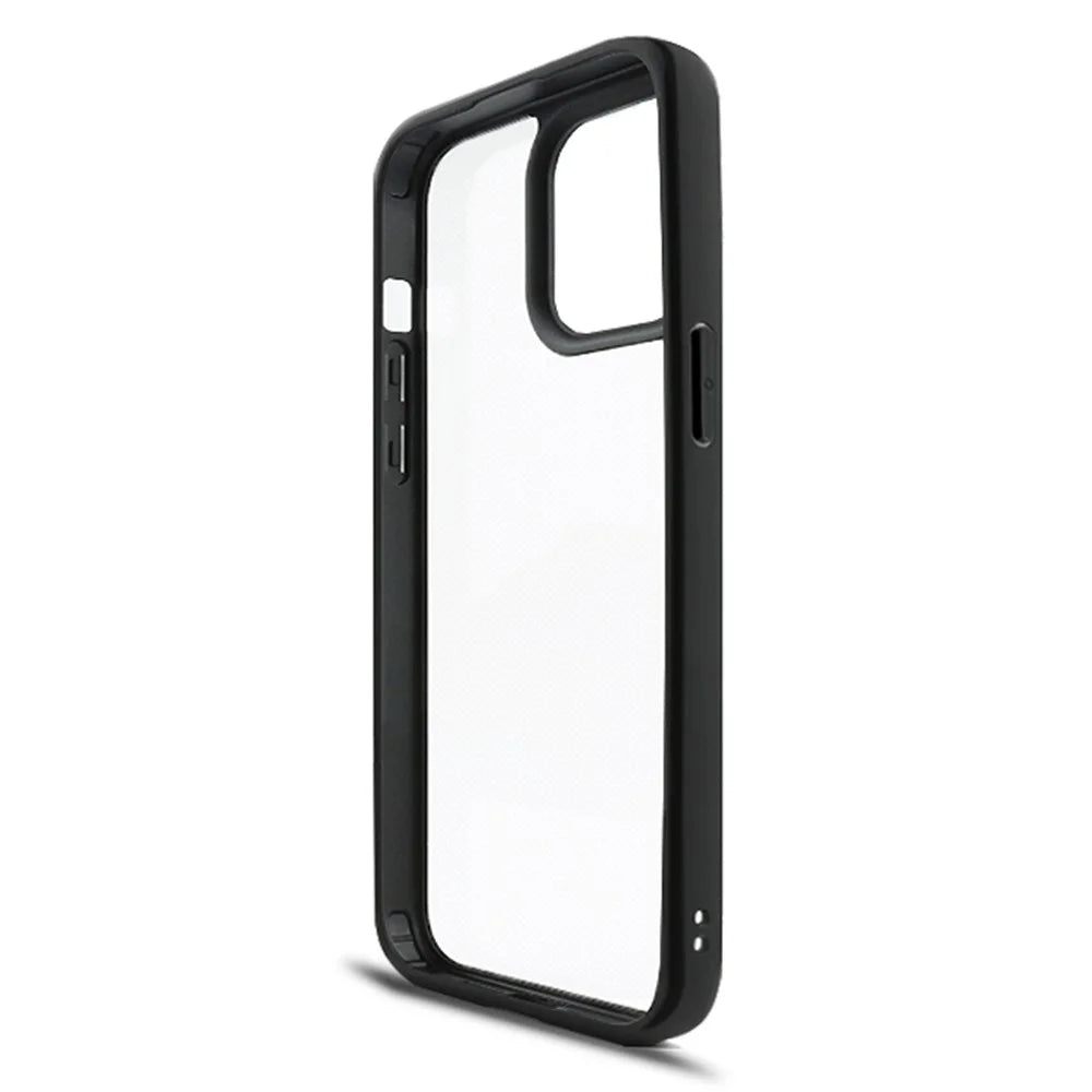 For iPhone 15 Pro Scratch-resistant Clear Phone Case PC Back + TPU Frame Phone Cover - 2