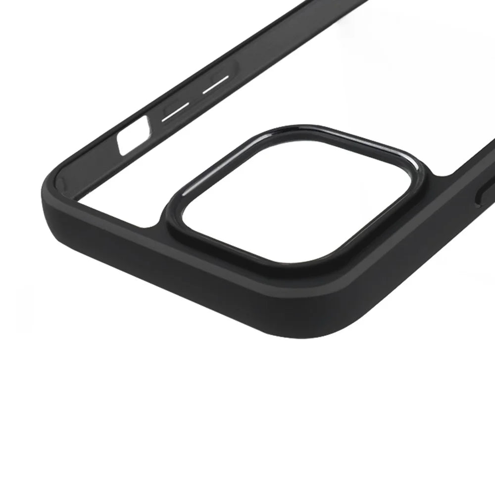 For iPhone 15 Pro Scratch-resistant Clear Phone Case PC Back + TPU Frame Phone Cover - 6