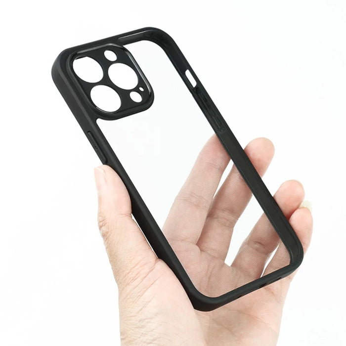 For iPhone 14 Pro Max PC + TPU Crystal Clear Phone Case Drop-proof Cell Phone Cover - 4