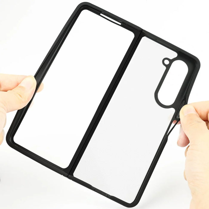 For Samsung Galaxy Z Fold5 5G Phone Cover Anti-Dust Flexible TPU + Hard PC Transparent Phone Case - 6