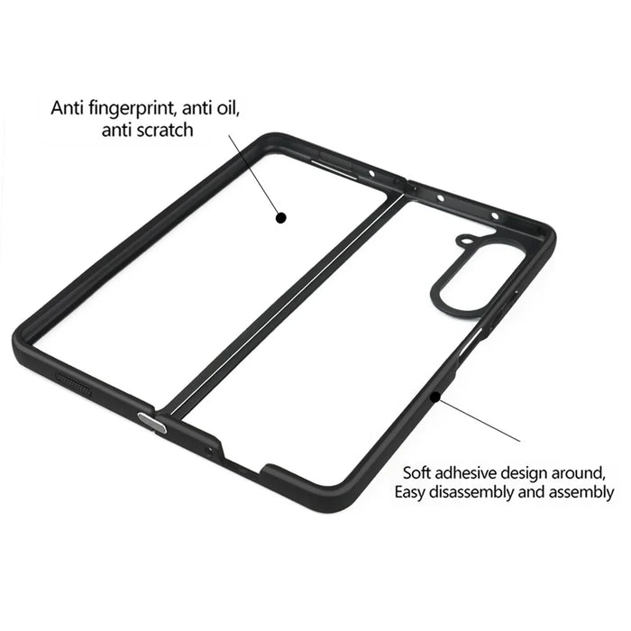 For Samsung Galaxy Z Fold5 5G Phone Cover Anti-Dust Flexible TPU + Hard PC Transparent Phone Case - 7