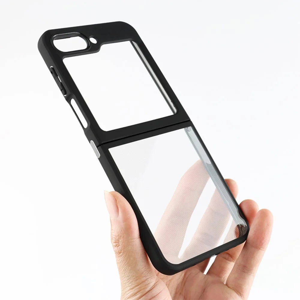 Phone Case for Samsung Galaxy Z Flip5 5G , Shockproof Phone Cover TPU + PC Transparent Shell - 7