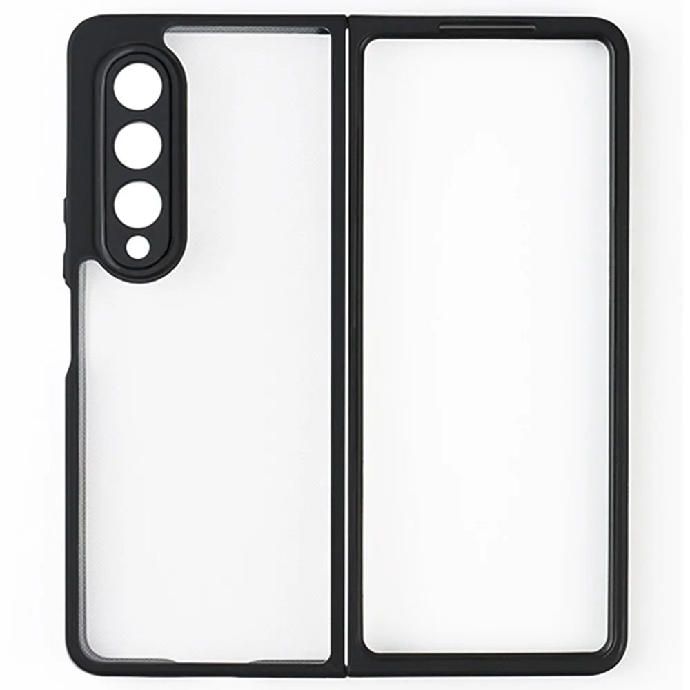 For Samsung Galaxy Z Fold4 5G Clear Cell Phone Case TPU + PC Transparent Mobile Phone Cover - 1