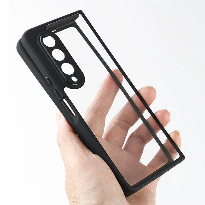 For Samsung Galaxy Z Fold4 5G Clear Cell Phone Case TPU + PC Transparent Mobile Phone Cover - 5