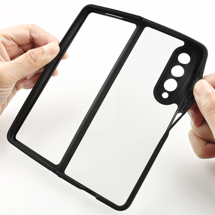 For Samsung Galaxy Z Fold4 5G Clear Cell Phone Case TPU + PC Transparent Mobile Phone Cover - 6
