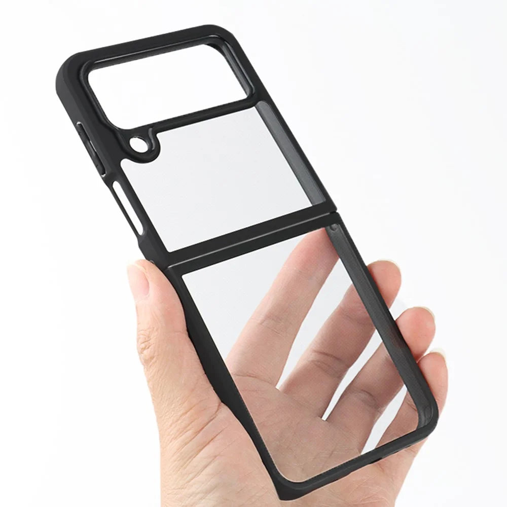 For Samsung Galaxy Z Flip4 5G Anti-Scratch Phone Case TPU + Hard PC Slim-Fit Shell Transparent Phone Cover - 7